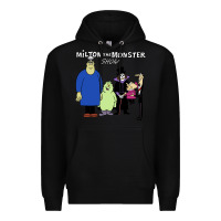Black 60s milton the monster show characters and logotype Premium Hoodie - lanVoArt