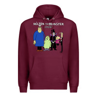 Burgundy 60s milton the monster show characters and logotype Premium Hoodie - lanVoArt