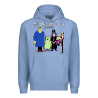 Colony Blue 60s milton the monster show characters and logotype Premium Hoodie - lanVoArt