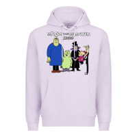 Lilac 60s milton the monster show characters and logotype Premium Hoodie - lanVoArt