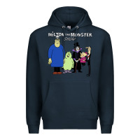 Navy 60s milton the monster show characters and logotype Premium Hoodie - lanVoArt