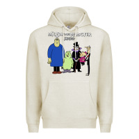 Oatmeal Heather 60s milton the monster show characters and logotype Premium Hoodie - lanVoArt