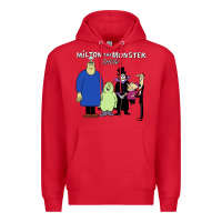 Red 60s milton the monster show characters and logotype Premium Hoodie - lanVoArt