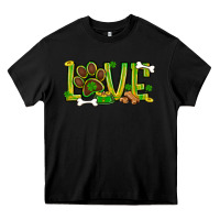 Black St. Patrick's Day love dog paw Heavy Core Tee - BundleAndBundleShop