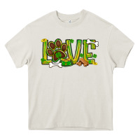 St. Patrick's Day Love Dog Paw Heavy Core Tee | Teevron