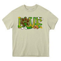 Mossy St. Patrick's Day love dog paw Heavy Core Tee - BundleAndBundleShop
