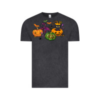 Vintage Black Black cat and pumpkin Vintage Tee - NancyCooperArtShop