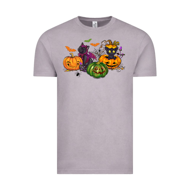 Black Cat And Pumpkin Vintage Tee by NancyCooperArtShop | Teevron