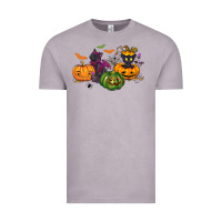 Vintage Zinc Black cat and pumpkin Vintage Tee - NancyCooperArtShop