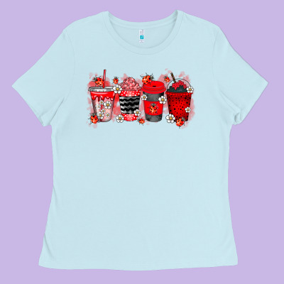 Lady Bug Drink Ladies Tee Designed By Racoondesign