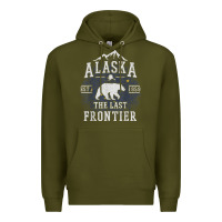 Army Green alaska the last frontier shirt   adventure alaskan home gift t shirt Premium Hoodie - lanVoArt