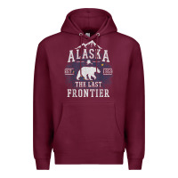 Burgundy alaska the last frontier shirt   adventure alaskan home gift t shirt Premium Hoodie - lanVoArt