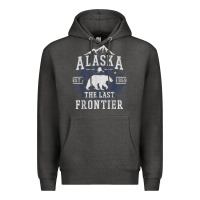 Charcoal Heather alaska the last frontier shirt   adventure alaskan home gift t shirt Premium Hoodie - lanVoArt