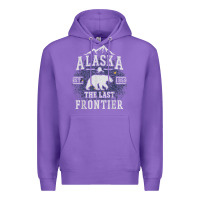 Purple alaska the last frontier shirt   adventure alaskan home gift t shirt Premium Hoodie - lanVoArt