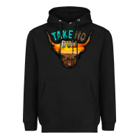 Black take no bull Heavyweight Hoodie - RacoonDesign