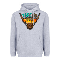 Heather Grey take no bull Heavyweight Hoodie - RacoonDesign