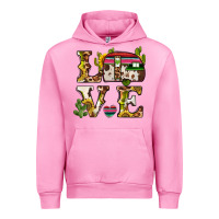 Fuchsia Pink love caravan Urban Hoodie - BarkalooDesign