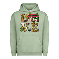 Pigment Oil Green love caravan Urban Hoodie - BarkalooDesign