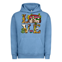 Pigment Pebble Blue love caravan Urban Hoodie - BarkalooDesign