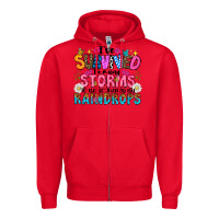 Red ive survived too many storms to be thered by raind Zipper Hoodie - CowhideDigitalArt