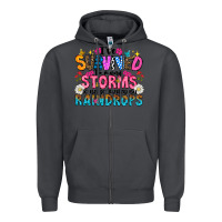Smoke ive survived too many storms to be thered by raind Zipper Hoodie - CowhideDigitalArt