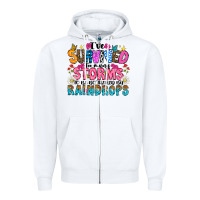 White ive survived too many storms to be thered by raind Zipper Hoodie - CowhideDigitalArt