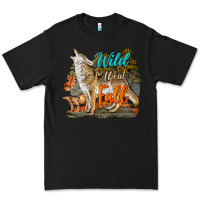 Black Wild About Fall Coyote Premium Tee - LillyAllenDesigns