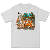 Dove Grey Wild About Fall Coyote Premium Tee - LillyAllenDesigns