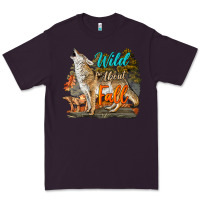 Plum Wild About Fall Coyote Premium Tee - LillyAllenDesigns