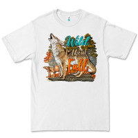White Wild About Fall Coyote Premium Tee - LillyAllenDesigns