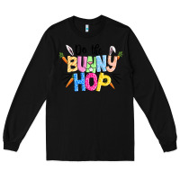 Black do the bunny hop easter Long Sleeve Tee - CowGirlArtShop