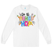 White do the bunny hop easter Long Sleeve Tee - CowGirlArtShop