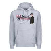 Heather Grey ned ryerson life insurance. groundhog day Premium Hoodie - lanVoArt