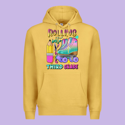 Rolling Into Third Grade Premium Hoodie Designed By Bundleandbundleshop