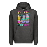 Charcoal Heather rolling into third grade Premium Hoodie - BundleAndBundleShop