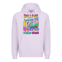Lilac rolling into third grade Premium Hoodie - BundleAndBundleShop