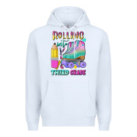 White rolling into third grade Premium Hoodie - BundleAndBundleShop