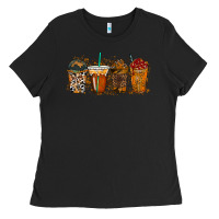 Black leopard and cowhide drink Ladies Tee - RacoonDesign