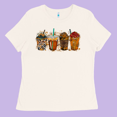 Leopard And Cowhide Drink Ladies Tee Designed By Racoondesign