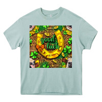 Arona St. Patricks good luck with cow digital paper Heavy Core Tee - BundleAndBundleShop