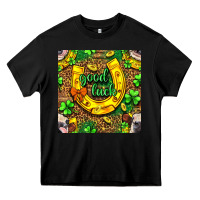 Black St. Patricks good luck with cow digital paper Heavy Core Tee - BundleAndBundleShop