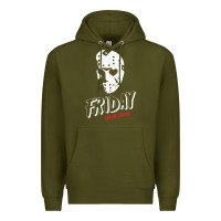 Army Green friday the 13th friday i'm in love vintage style horror halloween t sh Premium Hoodie - lanVoArt