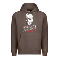 Coffee friday the 13th friday i'm in love vintage style horror halloween t sh Premium Hoodie - lanVoArt