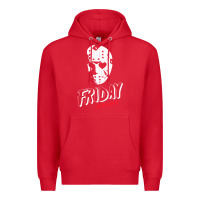 Red friday the 13th friday i'm in love vintage style horror halloween t sh Premium Hoodie - lanVoArt