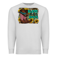 Dove Grey blame all on my roots Premium Sweatshirt - RacoonDesign
