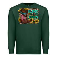 Sports Green blame all on my roots Premium Sweatshirt - RacoonDesign
