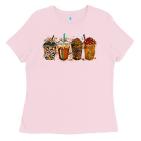Bubblegum Pink leopard and cowhide drink Ladies Tee - RacoonDesign