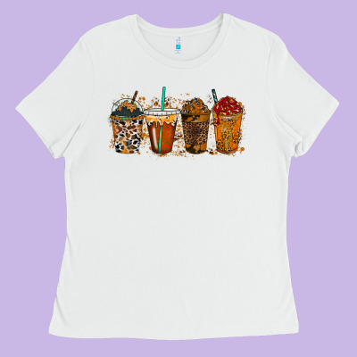 Leopard And Cowhide Drink Ladies Tee Designed By Racoondesign