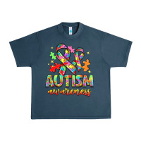 Midnight Navy Autism Awareness Urban Heavy Tee - NancyCooperArtShop