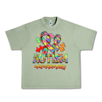 Oil Green Autism Awareness Urban Heavy Tee - NancyCooperArtShop